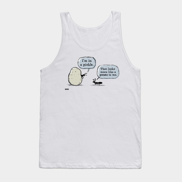 Funny Cartoon with Ants | I'm In A Pickle Tank Top by Coffee Squirrel